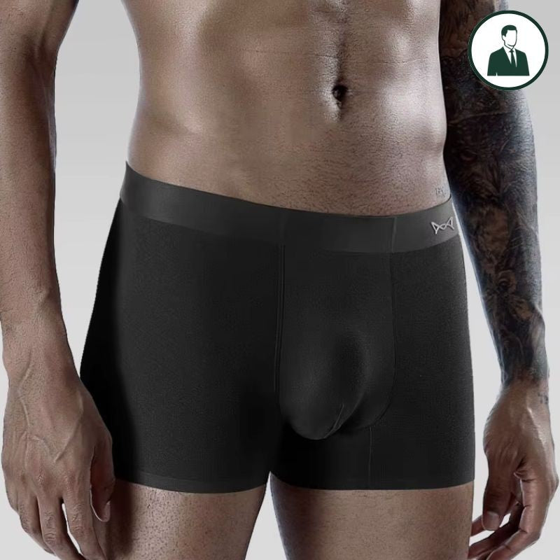 [PAGUE 5 LEVE 10] Kit Cuecas Men's Slik Boxer em Seda Gelo Térmica e Microfibra (Sem Costura!)
