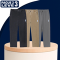 [Leve 3 Pague 2] Calça Masculina Axel em Seda Gelo e Poliéster (Estilo Imponente e Moderno!)