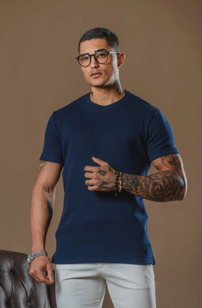 Kit com 5 Camisetas Texturizadas Malha Waffle Milano Avenna - Não amassa, não desbota e 0 transparência